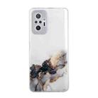 For Xiaomi Redmi Note 10 Pro Hollow Marble Pattern TPU Precise Hole Protective Case(Black) - 1