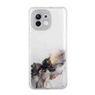 For Xiaomi Mi 11 Hollow Marble Pattern TPU Precise Hole Protective Case(Black) - 1