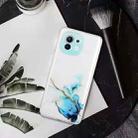 For Xiaomi Mi 11 Hollow Marble Pattern TPU Precise Hole Protective Case(Blue) - 2
