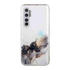 For Xiaomi Note 10 Lite Hollow Marble Pattern TPU Precise Hole Protective Case(Black) - 1