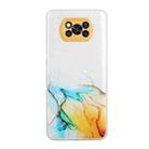 For Xiaomi Poco X3 / X3 Pro Hollow Marble Pattern TPU Precise Hole Protective Case(Yellow) - 1