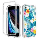 For iPhone SE 2022 / SE 2020 / 8 / 7 2 in 1 High Transparent Painted Shockproof PC + TPU Protective Case(Banana Leaf) - 1