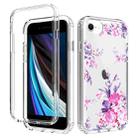 2 in 1 High Transparent Painted Shockproof PC + TPU Protective Case For iPhone 8 Plus / 7 Plus(Rose Flower) - 1