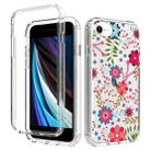 2 in 1 High Transparent Painted Shockproof PC + TPU Protective Case For iPhone 8 Plus / 7 Plus(Small Floral) - 1