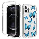 For iPhone 11 2 in 1 High Transparent Painted Shockproof PC + TPU Protective Case (Blue Butterfly) - 1