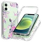 For iPhone 12 mini 2 in 1 High Transparent Painted Shockproof PC + TPU Protective Case (Rose Flower) - 2