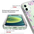 For iPhone 12 mini 2 in 1 High Transparent Painted Shockproof PC + TPU Protective Case (Rose Flower) - 5