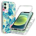For iPhone 12 mini 2 in 1 High Transparent Painted Shockproof PC + TPU Protective Case (Banana Leaf) - 2