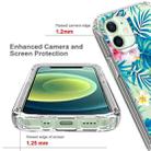 For iPhone 12 mini 2 in 1 High Transparent Painted Shockproof PC + TPU Protective Case (Banana Leaf) - 5