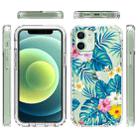 For iPhone 12 mini 2 in 1 High Transparent Painted Shockproof PC + TPU Protective Case (Banana Leaf) - 7