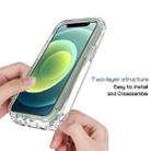 For iPhone 12 mini 2 in 1 High Transparent Painted Shockproof PC + TPU Protective Case (Blue Butterfly) - 4