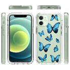For iPhone 12 mini 2 in 1 High Transparent Painted Shockproof PC + TPU Protective Case (Blue Butterfly) - 7