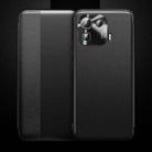 For Xiaomi Mi 11 Pro Magnetic Side Window View Shockproof Horizontal Flip Leather Case(Black) - 1