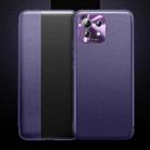 For Xiaomi Mi 11 Lite Magnetic Side Window View Shockproof Horizontal Flip Leather Case(Purple) - 1