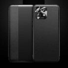 For Xiaomi Mi 11 Lite Magnetic Side Window View Shockproof Horizontal Flip Leather Case(Black) - 1