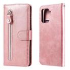 For OPPO A94 4G / F19 Pro / Reno5 F Fashion Calf Texture Zipper Horizontal Flip Leather Case with Stand & Card Slots & Wallet(Rose Gold) - 1