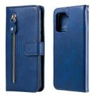 For OPPO A94 4G / F19 Pro / Reno5 F Fashion Calf Texture Zipper Horizontal Flip Leather Case with Stand & Card Slots & Wallet(Blue) - 1