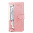 For OPPO Reno5 Pro Plus / Find X3 Neo Fashion Calf Texture Zipper Horizontal Flip Leather Case with Stand & Card Slots & Wallet(Rose Gold) - 1