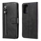 For OPPO Reno5 / Find X3 Lite Fashion Calf Texture Zipper Horizontal Flip Leather Case with Stand & Card Slots & Wallet(Black) - 1