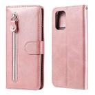 For Xiaomi Redmi Note 10 4G / Note 10S Fashion Calf Texture Zipper Horizontal Flip Leather Case with Stand & Card Slots & Wallet(Rose Gold) - 1