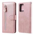 For Xiaomi Redmi Note 10 Pro / 10 Pro Max Fashion Calf Texture Zipper Horizontal Flip Leather Case with Stand & Card Slots & Wallet(Rose Gold) - 1