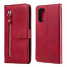 For Samsung Galaxy A32 4G Fashion Calf Texture Zipper Horizontal Flip Leather Case with Stand & Card Slots & Wallet(Red) - 1