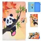 For Samsung Galaxy Tab A7 Lite 8.7 inch (2021) SM-T220 / T225 Colored Drawing Stitching Horizontal Flip Leather Case, with Holder & Card Slots(Panda) - 1