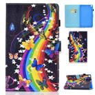 For Samsung Galaxy Tab A7 Lite 8.7 inch (2021) SM-T220 / T225 Colored Drawing Stitching Horizontal Flip Leather Case with Holder & Card Slots(Music Butterfly) - 1