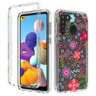 For Samsung Galaxy A21 2 in 1 High Transparent Painted Shockproof PC + TPU Protective Case(Small Floral) - 1