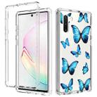 For Samsung Galaxy Note 10 2 in 1 High Transparent Painted Shockproof PC + TPU Protective Case(Blue Butterfly) - 1