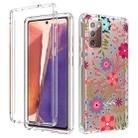 For Samsung Galaxy Note20 2 in 1 High Transparent Painted Shockproof PC + TPU Protective Case(Small Floral) - 1