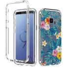 For Samsung Galaxy S9 2 in 1 High Transparent Painted Shockproof PC + TPU Protective Case(Banana Leaf) - 1