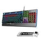 AULA F2099 104 Keys USB Cool Lighting Mechanical Gaming Keyboard, Black Shaft - 1