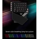 AULA K2 38 Keys 7 Colors Breathing Light One-hand Wired Gaming Keyboard(Black) - 6