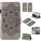 For Motorola Moto G Power (2021) Mandala Embossing Pattern Horizontal Flip PU Leather Case with Holder & Card Slots & Wallet & Lanyard(Grey) - 1