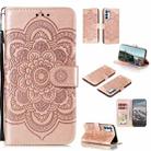 For Motorola Moto G Power (2021) Mandala Embossing Pattern Horizontal Flip PU Leather Case with Holder & Card Slots & Wallet & Lanyard(Rose Gold) - 1