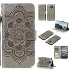 For OPPO Reno5 Pro+ / Find X3 Neo Mandala Embossing Pattern Horizontal Flip PU Leather Case with Holder & Card Slots & Wallet & Lanyard(Grey) - 1