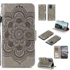 For OPPO Reno5 Pro 5G Mandala Embossing Pattern Horizontal Flip PU Leather Case with Holder & Card Slots & Wallet & Lanyard(Grey) - 1