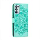 For OPPO Reno5 Pro 5G Mandala Embossing Pattern Horizontal Flip PU Leather Case with Holder & Card Slots & Wallet & Lanyard(Green) - 3