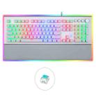 AULA L2098 108 Keys USB RGB Light Wired Mechanical Gaming Keyboard, Blue Shaft(Silver) - 1