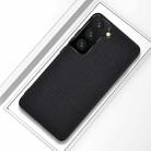 For Samsung Galaxy S21 FE Shockproof Cloth Texture PC + TPU Protective Case(Black) - 1