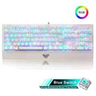 AULA S2018 Wing Of Liberty 104 Keys USB RGB Light Wired Mechanical Gaming Keyboard,Blue Shaft(White) - 1