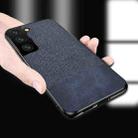For Samsung Galaxy S21 FE Shockproof Cloth Texture PC + TPU Protective Case(Blue) - 7