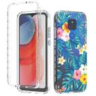 For Motorola Moto G Play (2021) 2 in 1 High Transparent Painted Shockproof PC + TPU Protective Case(Banana Leaf) - 1