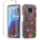 For Motorola Moto G Power (2021) 2 in 1 High Transparent Painted Shockproof PC + TPU Protective Case(Small Floral) - 1