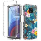 For Motorola Moto G Power (2021) 2 in 1 High Transparent Painted Shockproof PC + TPU Protective Case(Banana Leaf) - 1