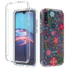 For Motorola Moto E (2020) 2 in 1 High Transparent Painted Shockproof PC + TPU Protective Case(Small Floral) - 1