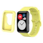 For Huawei Watch Fit Protective Silicone Case + Silicone Watch Band Kit(Yellow) - 1