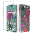 For LG K92 5G 2 in 1 High Transparent Painted Shockproof PC + TPU Protective Case(Small Floral) - 1