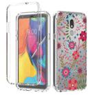 For LG Stylo 5 2 in 1 High Transparent Painted Shockproof PC + TPU Protective Case(Small Floral) - 1